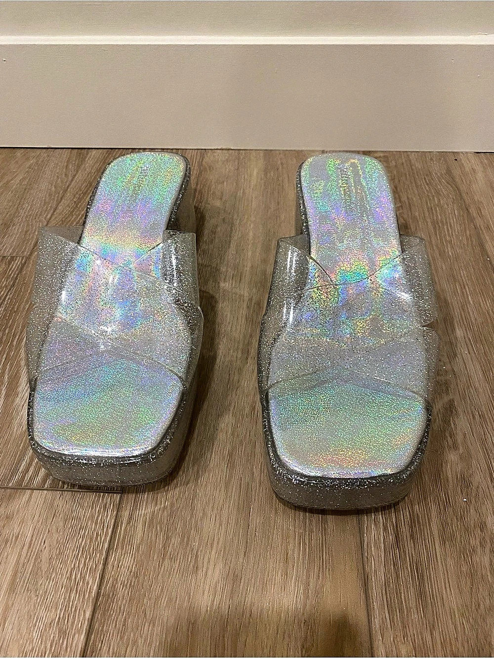 Jeffrey Campbell Bubblegum Platform Sandal Silver
